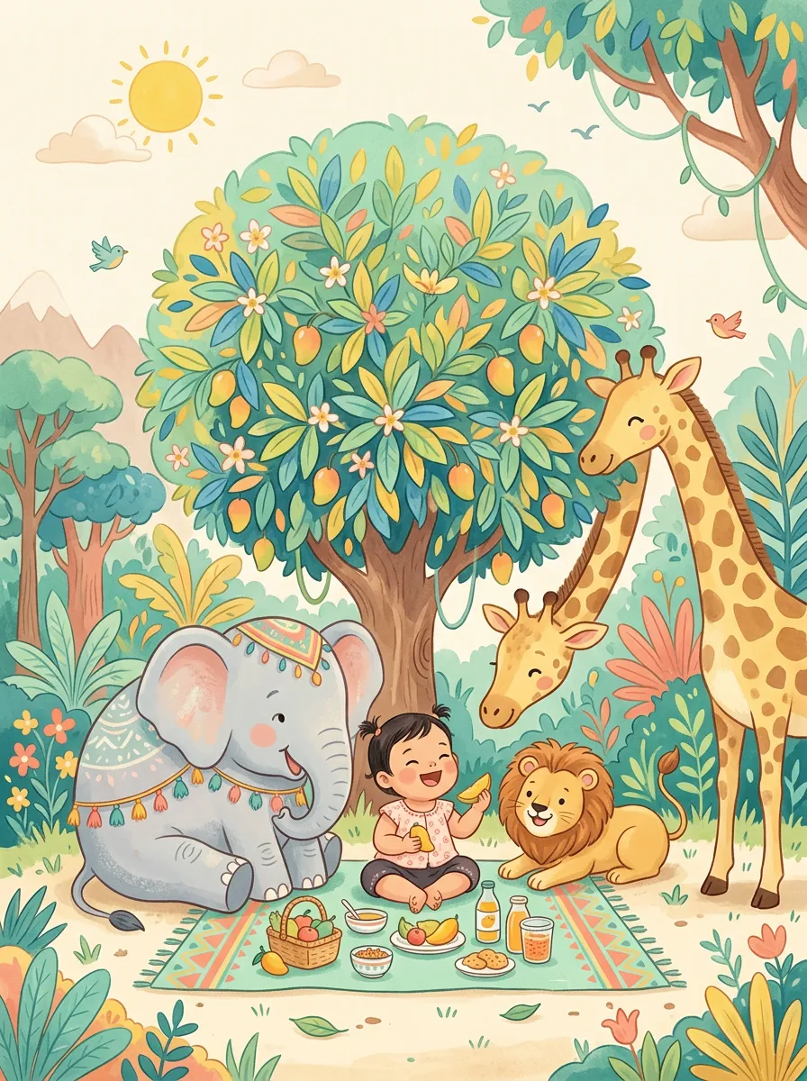 ปกนิทาน ปิกนิกกับเพื่อนป่าใหญ่