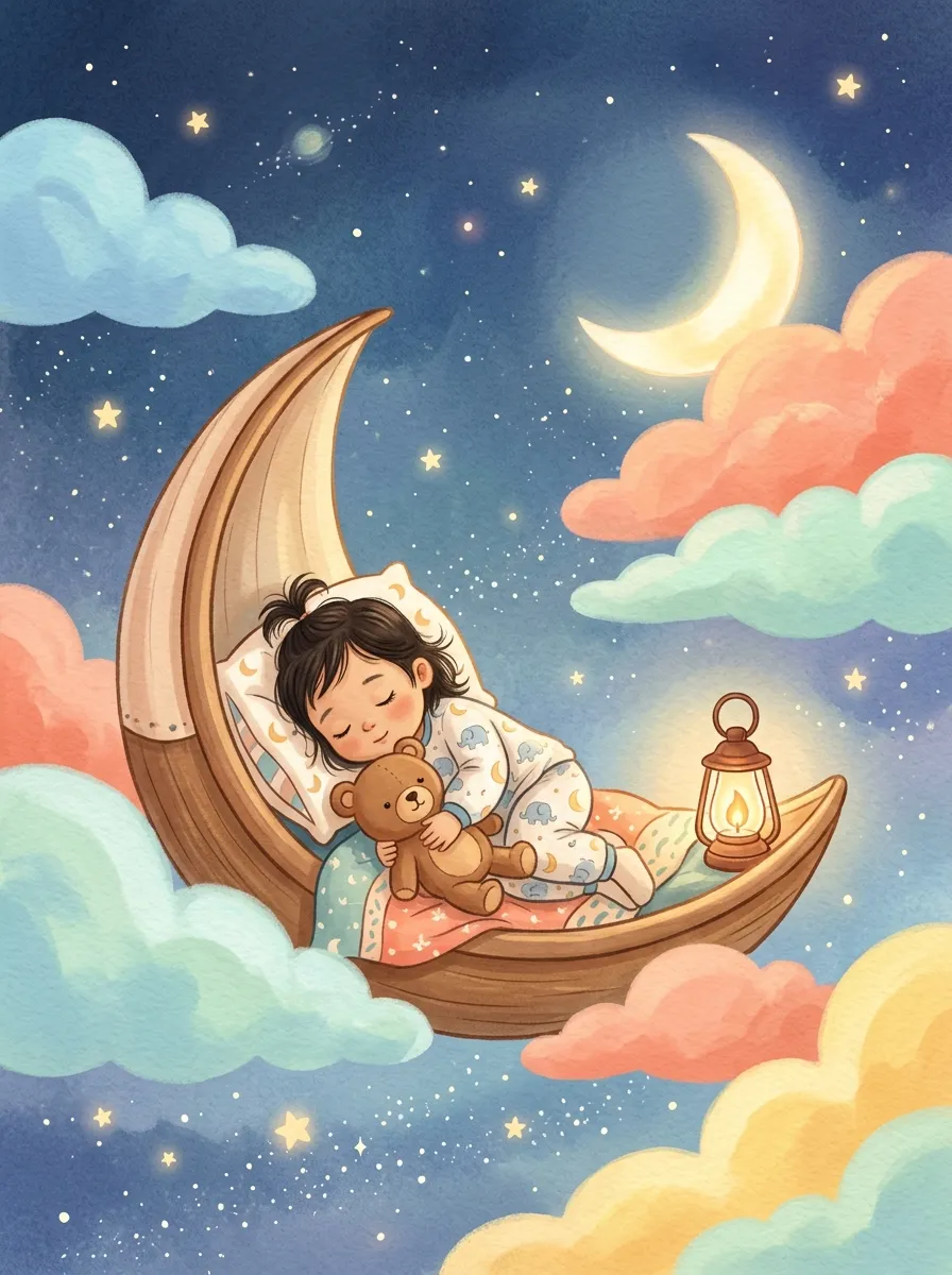 ปกนิทาน ล่องเรือพระจันทร์สู่ดินแดนแห่งฝัน
